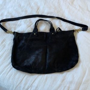 Clare V. Black Suede Messenger Bag
